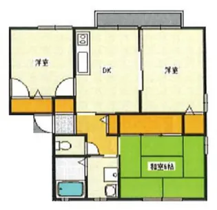 リバティ津高南館 B【2階】の間取り