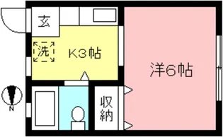 モンシャトーマキ【1階】の間取り