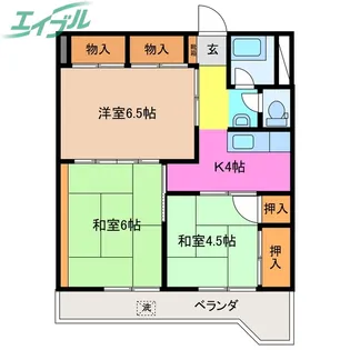 エイワハイツ【3階】の間取り