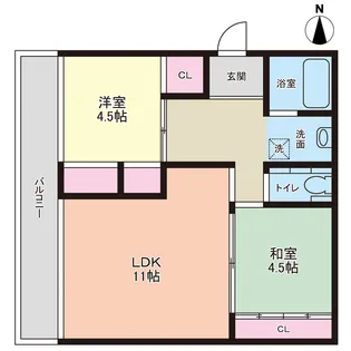 2LDKの間取り画像