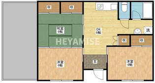 大園ハイツ【3階】の間取り