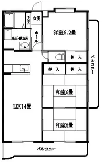 ゴージャスハイツ入來【1階】の間取り