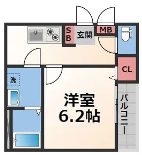 ノイヴェル布施【3階】の間取り