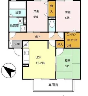 グレイスコート D棟【1階】の間取り