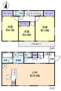 千葉県船橋市松が丘3【一戸建】の間取り