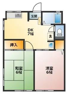 シティハイムコスモスC【1階】の間取り