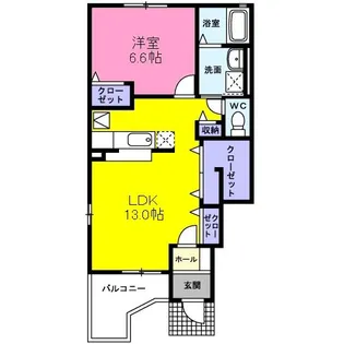 シャルマンコートB【1階】の間取り