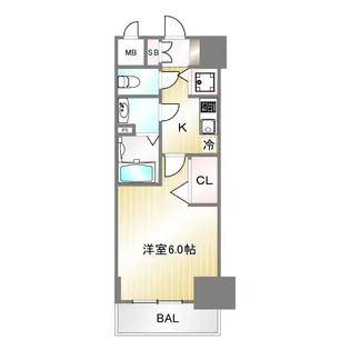 プレサンスKOBEシフォン【4階】の間取り