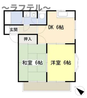 ハイム斉藤A【1階】の間取り