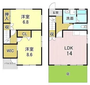 静岡県浜松市中央区葵西4【一戸建】の間取り