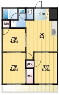 ウイング春日I【4階】の間取り