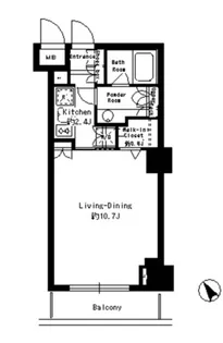 パークルージュ赤坂檜町【5階】の間取り