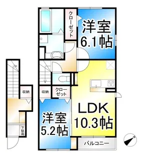 メゾン・ド・クーネル【2階】の間取り