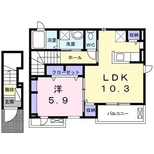 千葉県柏市豊四季【アパート】の間取り