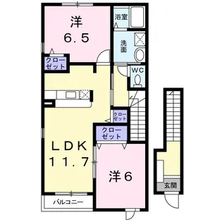 カルムA【2階】の間取り