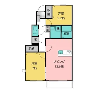 F Malie【1階】の間取り