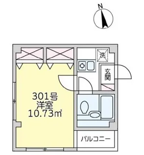 高円寺Mハウス A棟【3階】の間取り