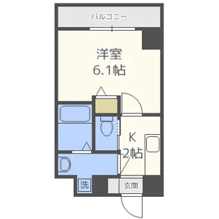 グランパシフィック今宮【5階】の間取り