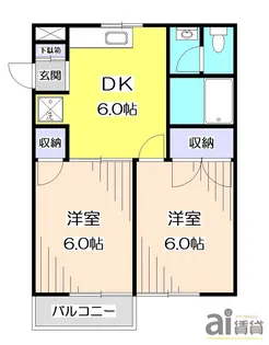 埼玉県所沢市東町【アパート】の間取り