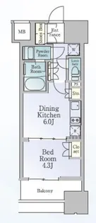 東京都品川区南大井2【マンション】の間取り