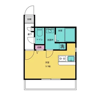東京都江戸川区西一之江1【アパート】の間取り