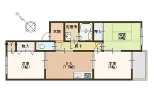 ハイツトトロ【2階】の間取り