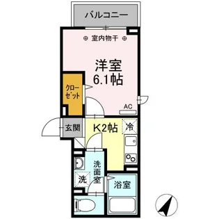 東京都八王子市南大沢1【アパート】の間取り