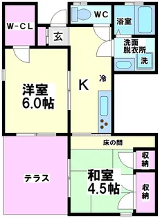 東京都渋谷区西原2【アパート】の間取り