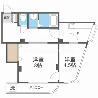 1DKの間取り画像