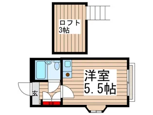 ル-テシア高砂A【2階】の間取り