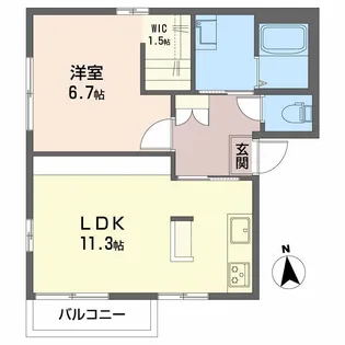 メイプルヴィレッジB【2階】の間取り