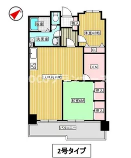 シンコー熊本駅前スカイマンションII【2階】の間取り