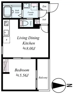 神奈川県相模原市中央区陽光台1【アパート】の間取り