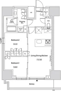 ザ・パークハビオ新中野【11階】の間取り