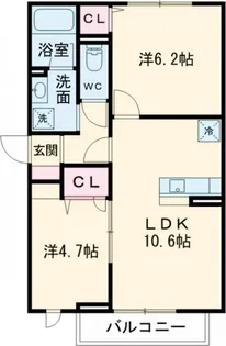 セレスティア岡本【3階】の間取り