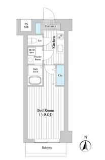 Mo・ai 川崎西口【6階】の間取り