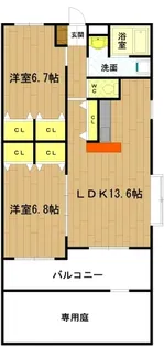 三重県伊勢市西豊浜町【マンション】の間取り