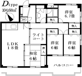 ケインアヴェニュー船堀【5階】の間取り