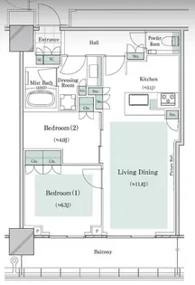 ザ・タワー十条【21階】の間取り
