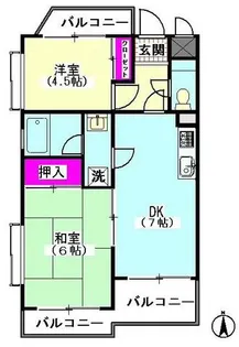 ヴェルテ山本【4階】の間取り