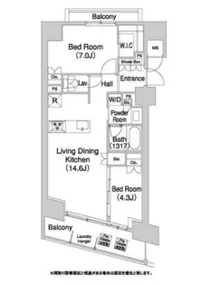 コンフォリア芝浦バウハウス【10階】の間取り