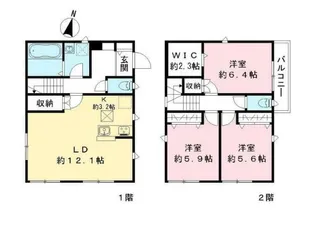 埼玉県草加市金明町【一戸建】の間取り