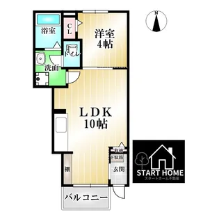 エスペランスαII【1階】の間取り