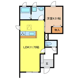 リーブルファイン曲路【1階】の間取り