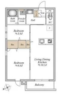 ザ・フォレスト立川【1階】の間取り