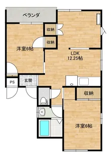 フライハイト大野北【2階】の間取り