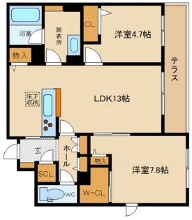 大阪府藤井寺市北岡1【マンション】の間取り