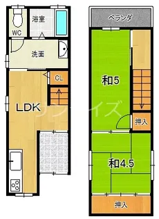 大阪府東大阪市小阪1【一戸建】の間取り