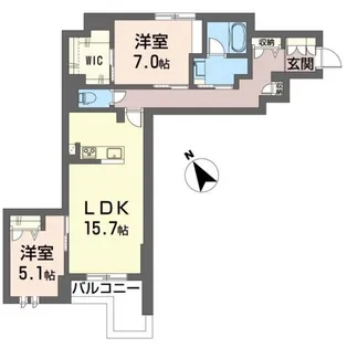 ルル・アルエット【2階】の間取り