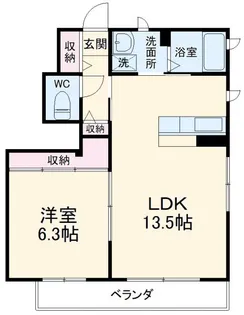 ボールドゥレタン【1階】の間取り